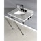 Kingston Brass 30" x 22" Carrara Marble Vanity Top w/Clear Acrylic Console Legs, Carrara Marble/Oil Rubbed Bronze KVPB3030MASQ5 - alternate 2